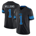 Pkot D.Lions #1 Jameson Williams Player Black Alternate Vapor F.U.S.E. Limited Home Game Stitched Jerseys