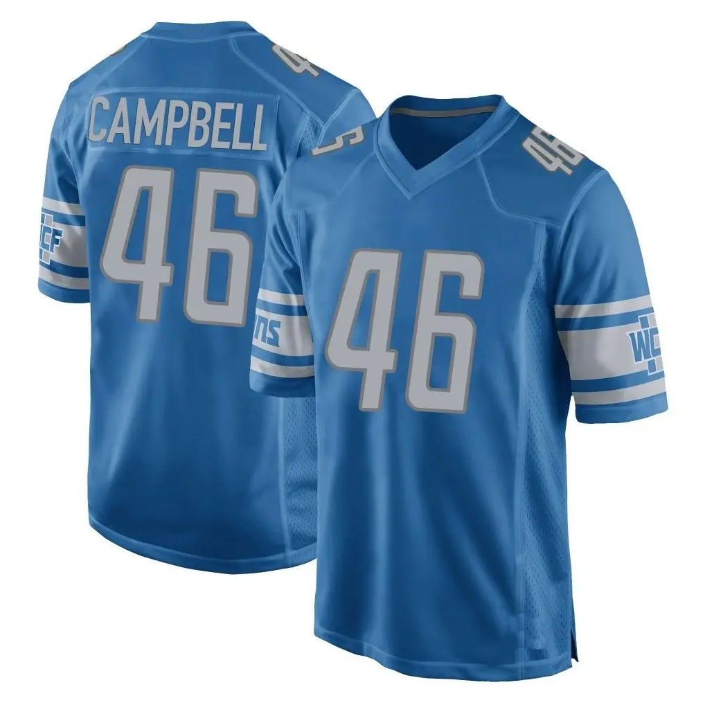 Pkot D.Lions #46 Jack Campbell Player Blue Home Game Stitched Jerseys