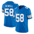 Pkot D.Lions #58 Penei Sewell Player Blue Limited Vapor F.U.S.E. Alternate Home Game Stitched Jerseys