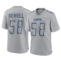Pkot D.Lions #58 Penei Sewell Player Gray Atmosphere Fashion Home Game Stitched Jerseys