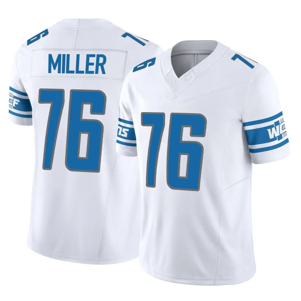 Pkot D.Lions #76 Blake Miller Player White Vapor F.U.S.E. Limited Home Game Stitched Jerseys