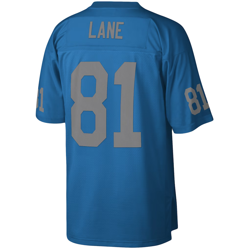 Pkot D.Lions #81 Richard Lane Mitchell & Ness Blue Legacy Replica Puhic Stitched Jerseys