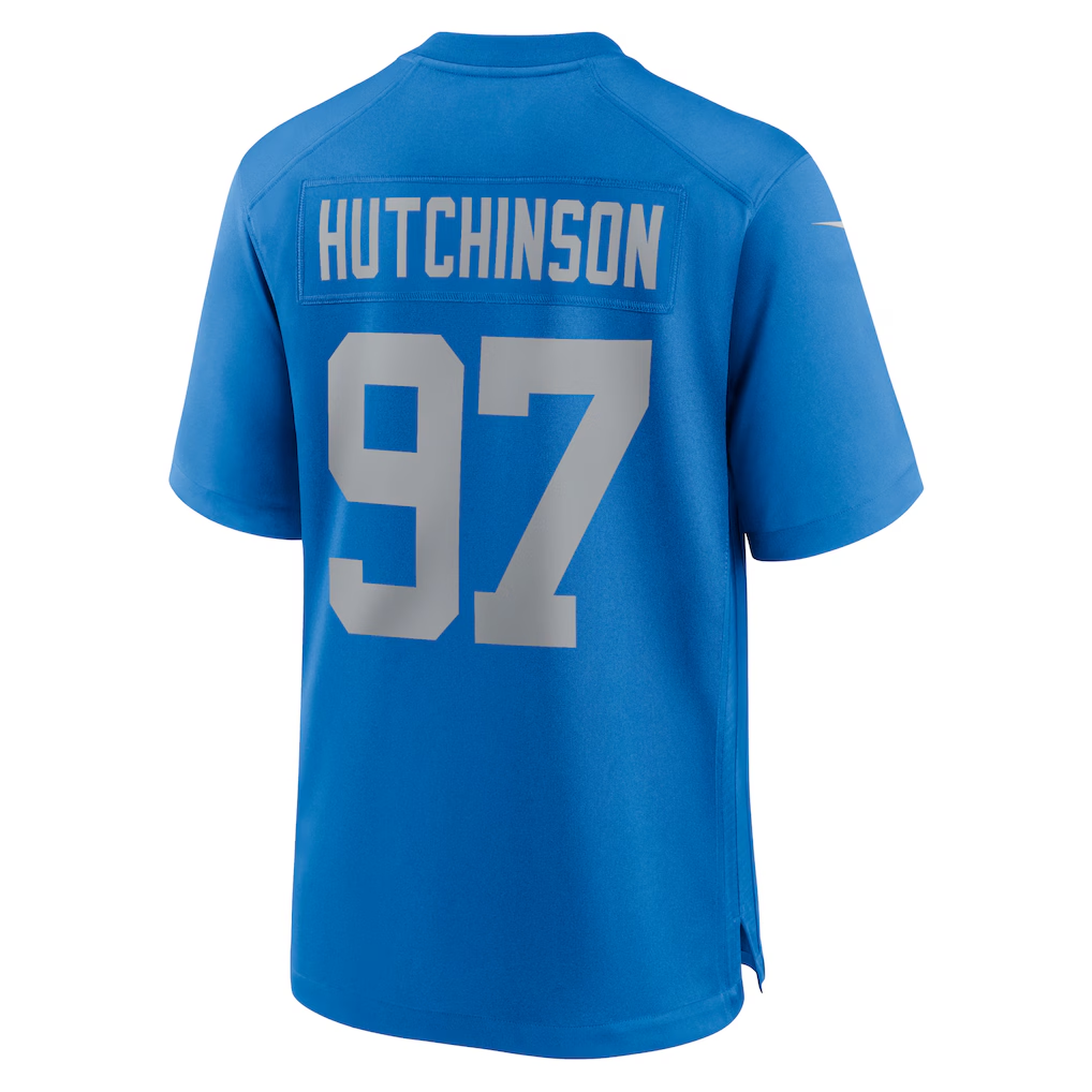 Pkot D.Lions #97 Aidan Hutchinson Blue Alternate Game Stitched Jerseys