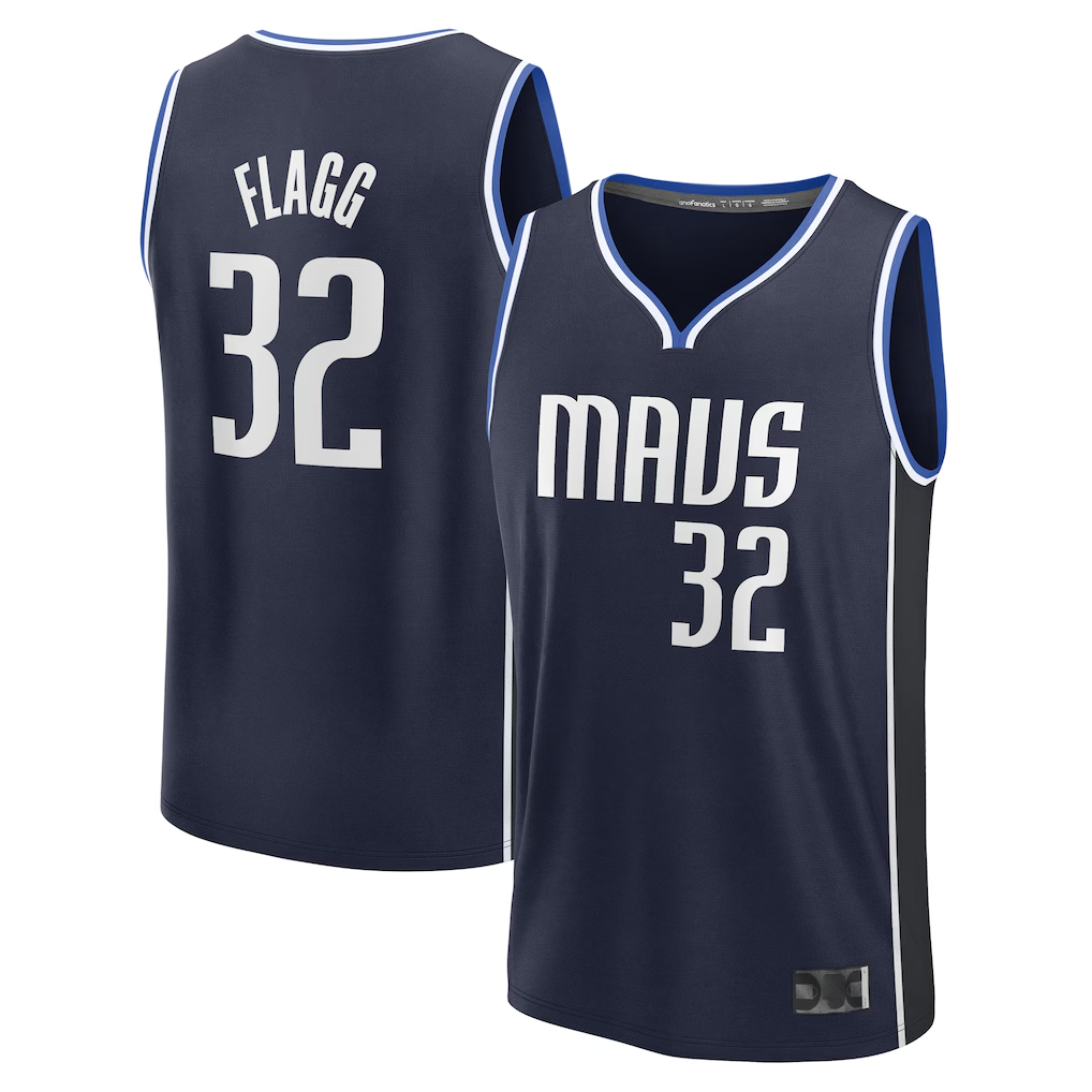 Pkot D.Mavericks #32 Cooper Flagg Navy 2025 Draft First Round Pick Fast Break Replica Jerseys - Statement Edition