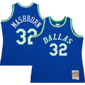 Pkot D.Mavericks #32 Jamal Mashburn Mitchell & Ness Blue 199394 Hardwood Classics Swingman Stitched Jerseys
