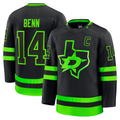 Pkot D.Stars #14 Jamie Benn Black Alternate Premium Jerseys