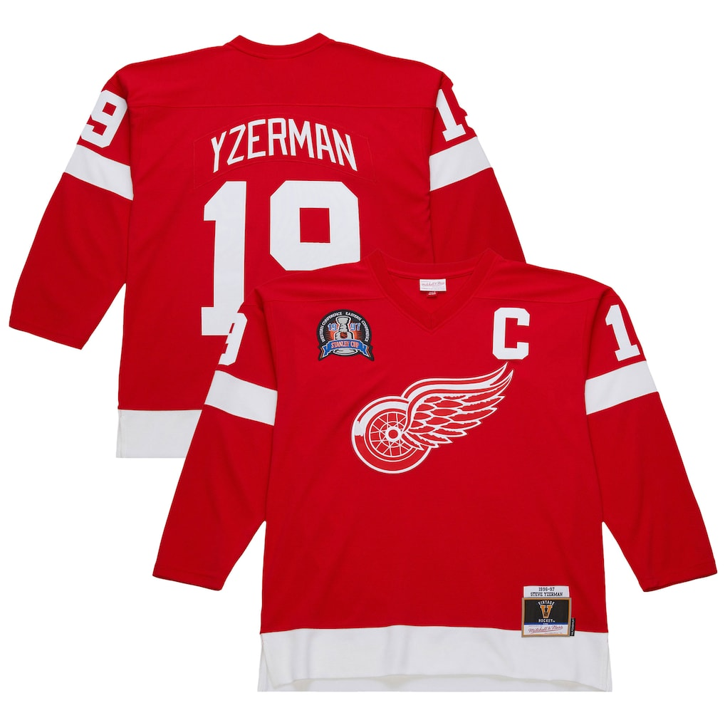 Pkot DR.Wings #19 Steve Yzerman Scarlet 1996-97 Power Play Jerseys