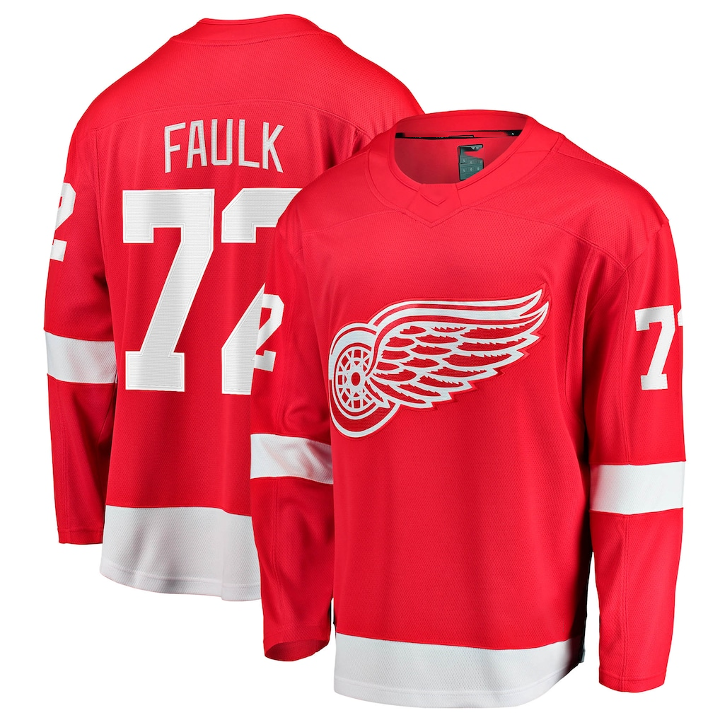 Pkot DR.Wings #72 Justin Faulk Red Home Breakaway Jerseys