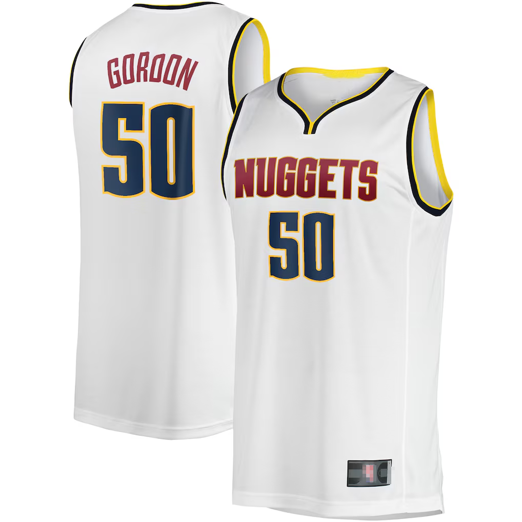 Pkot D.Nuggets #50 Aaron Gordon White Fast Break Player Jerseys - Association Edition