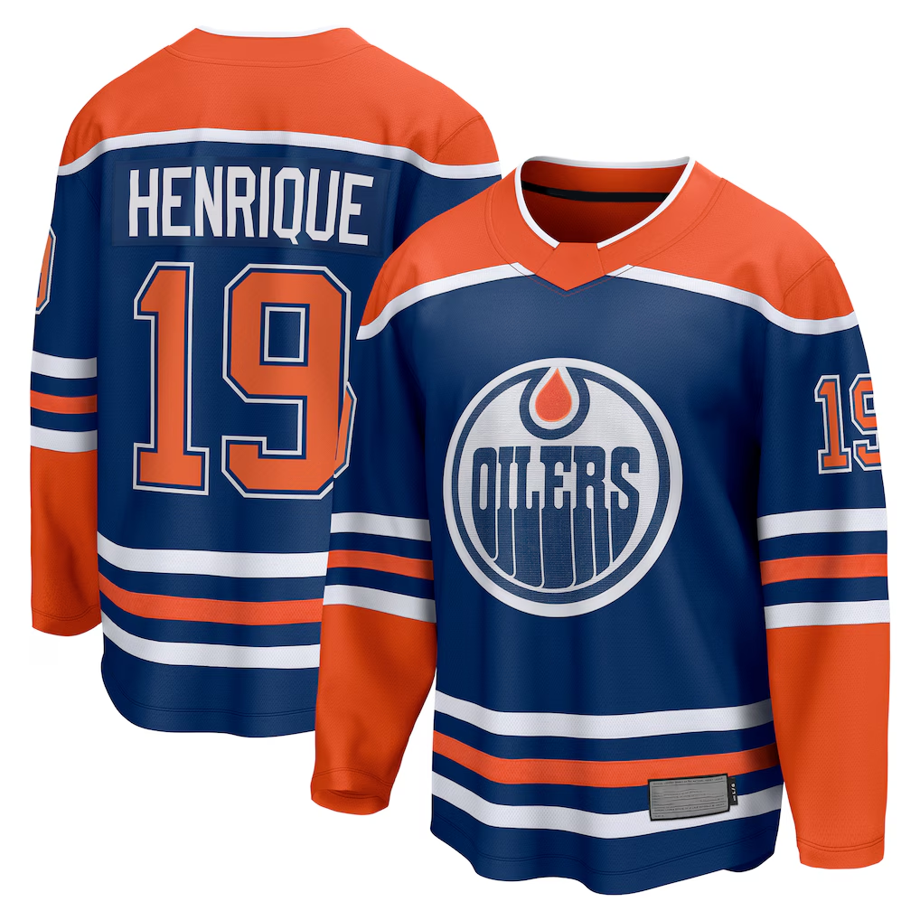 Pkot E.Oilers #19 Adam Henrique Royal Home Breakaway Jerseys