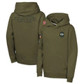 Pkot GB.Packers Olive Salute to Service Pullover Hoodies Limited Blank Player Stitched Jerseys