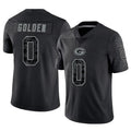 Pkot GB.Packers #0 Matthew Golden Player Black Reflective Limited Home Game Stitched Jerseys