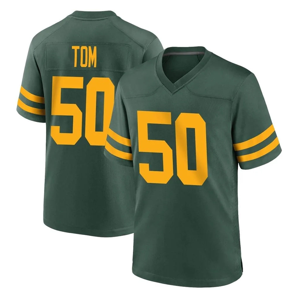 Pkot GB.Packers #50 Zach Tom Player Green Alternate Home Game Stitched Jerseys