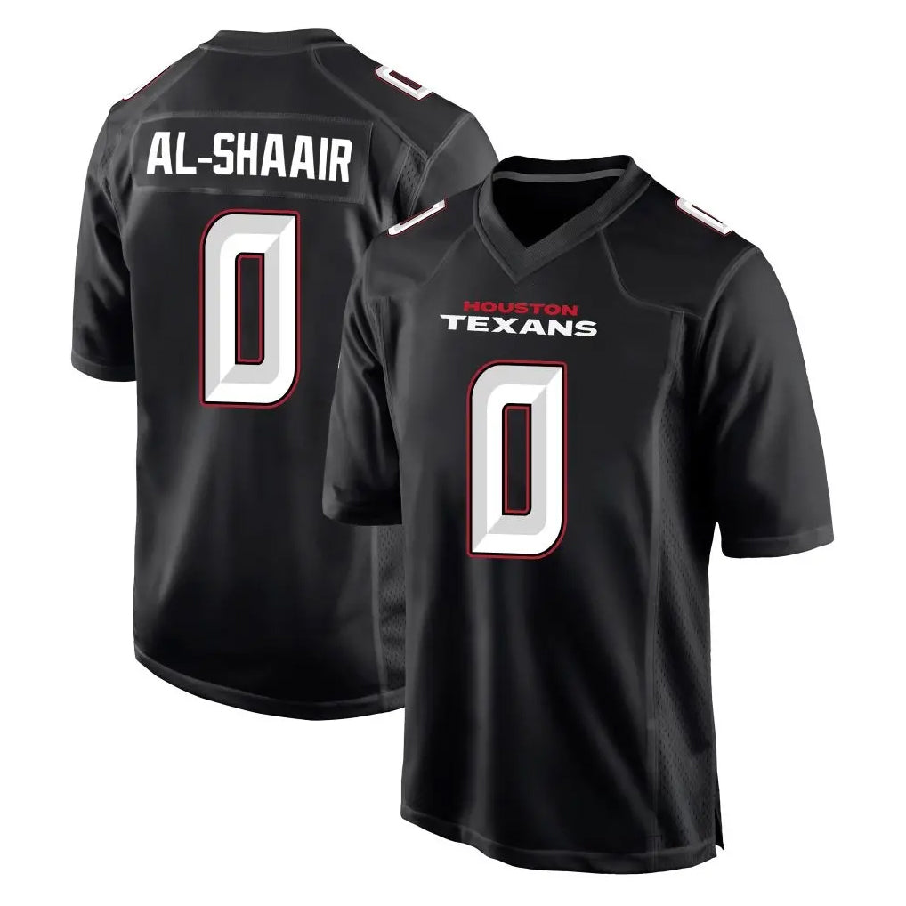 Pkot H.Texans #0 Azeez Al-Shaair Player Carbon Black Fashion Home Game Stitched Jerseys