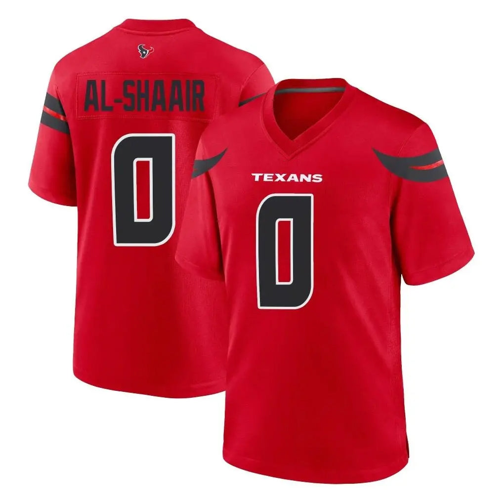Pkot H.Texans #0 Azeez Al-Shaair Player Red Alternate Home Game Stitched Jerseys