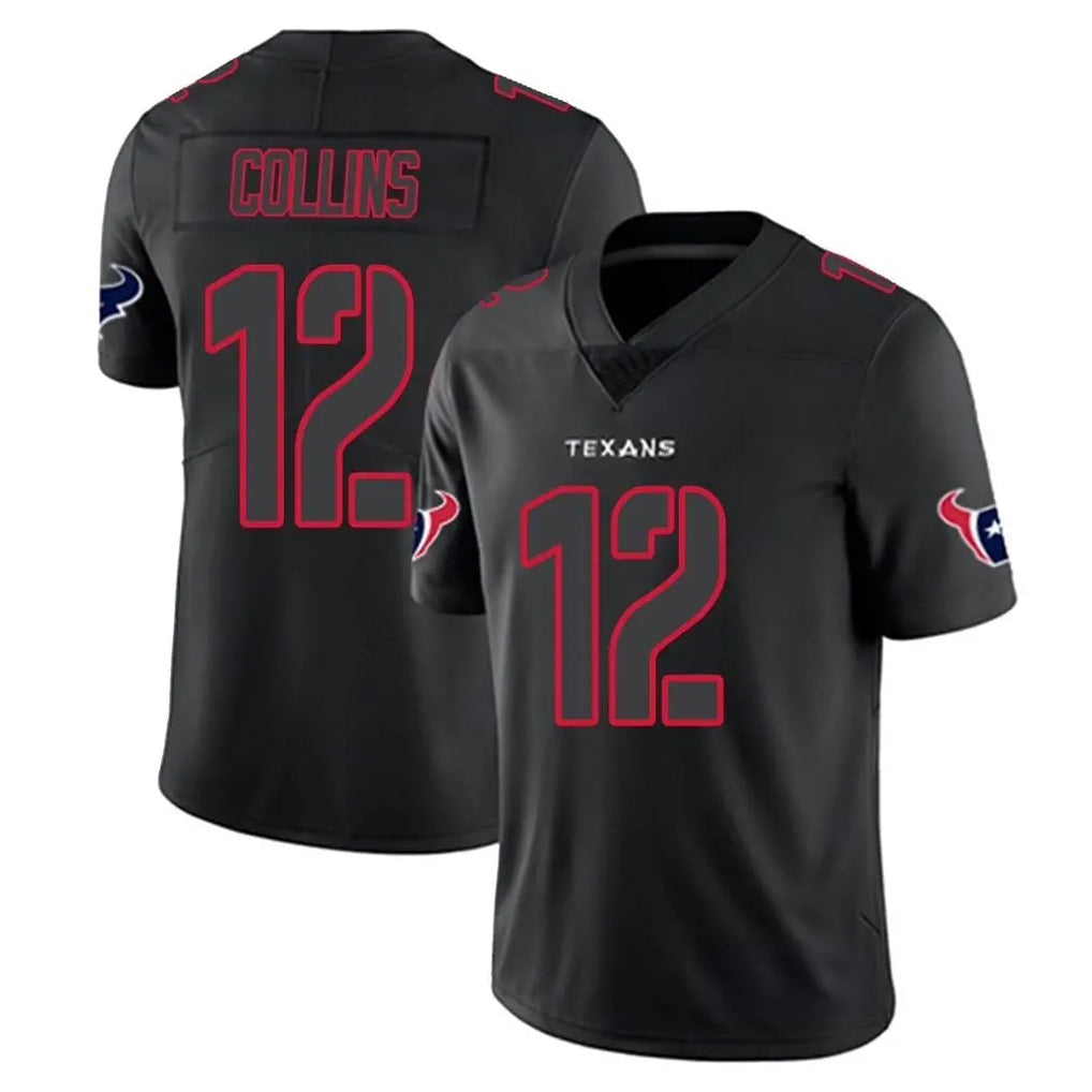 Pkot H.Texans #12 Nico Collins Player Black Impact Limited Game Stitched Jerseys