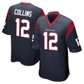 Pkot H.Texans #12 Nico Collins Player Navy Home Game Stitched Jerseys