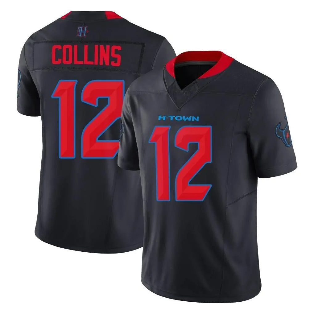 Pkot H.Texans #12 Nico Collins Player Navy Limited 2nd Alternate Vapor F.U.S.E. Home Game Stitched Jerseys