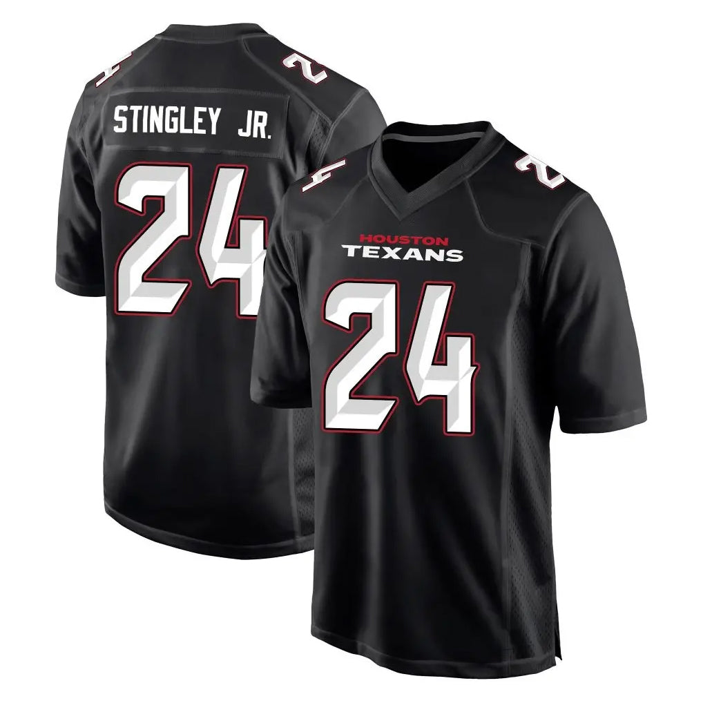 Pkot H.Texans #24 Derek Stingley Jr. Player Carbon Black Fashion Home Game Stitched Jerseys