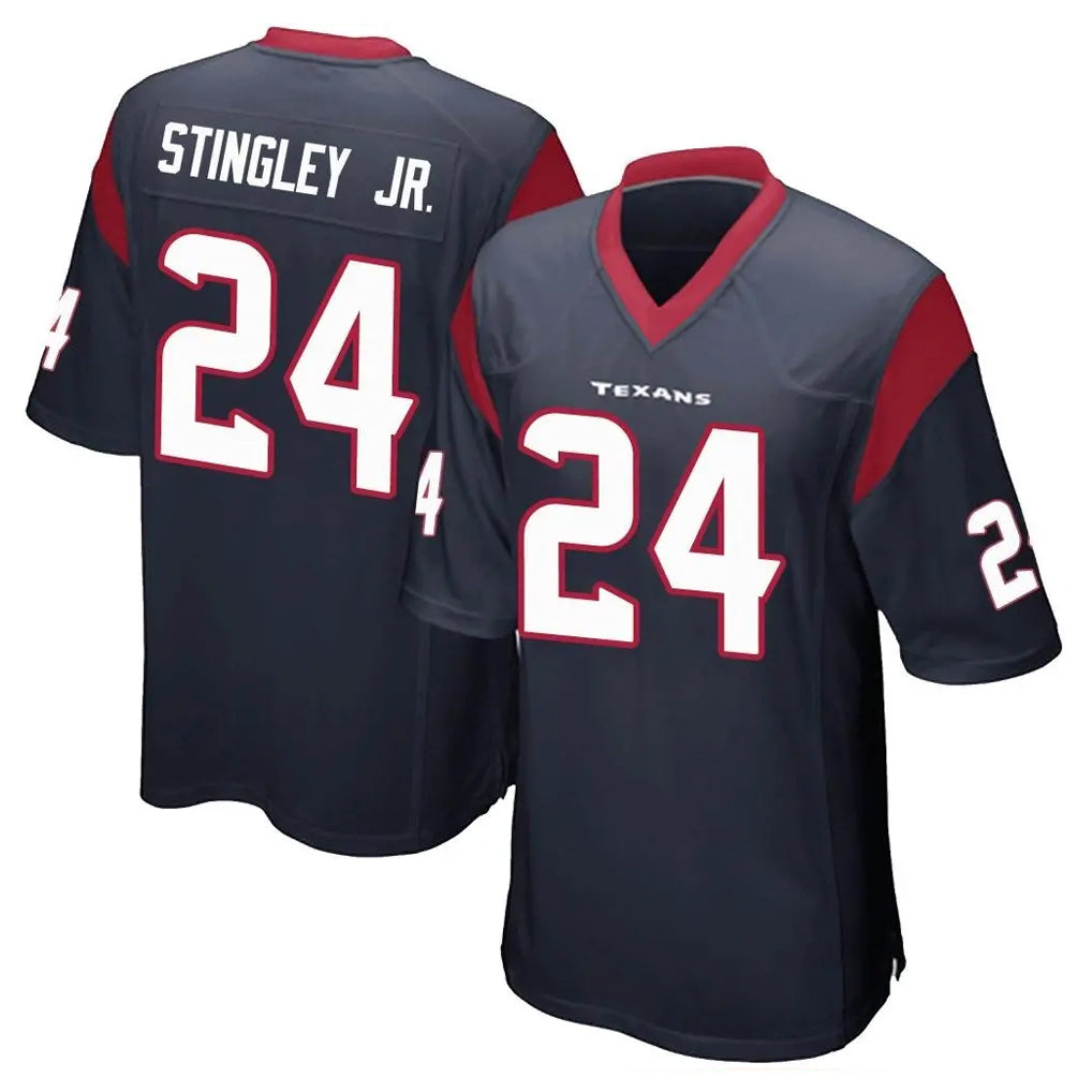 Pkot H.Texans #24 Derek Stingley Jr. Player Navy Home Game Stitched Jerseys