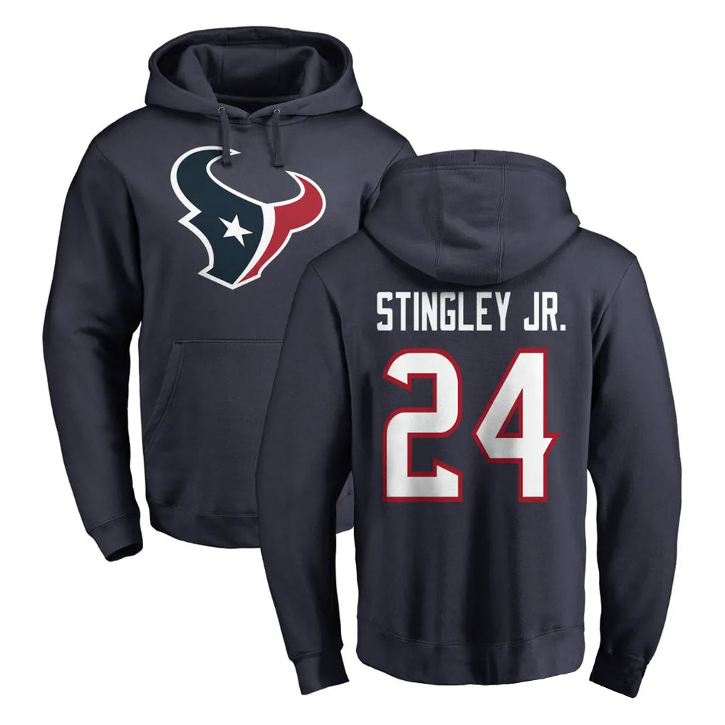 Pkot H.Texans #24 Derek Stingley Jr. Player Navy Pro Line Pullover Hoodie Limited Game Stitched Jerseys