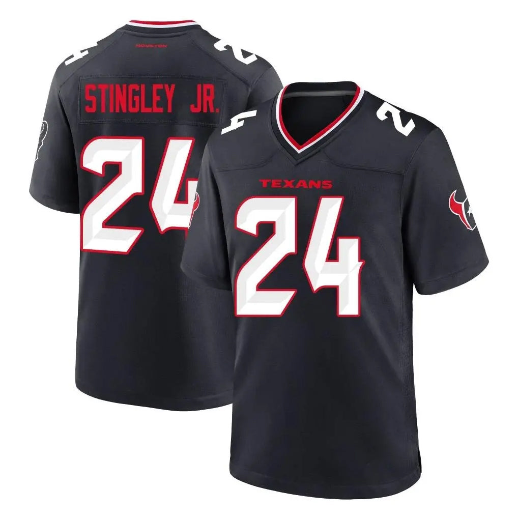 Pkot H.Texans #24 Derek Stingley Jr. Player Navy Team Home Game Stitched Jerseys