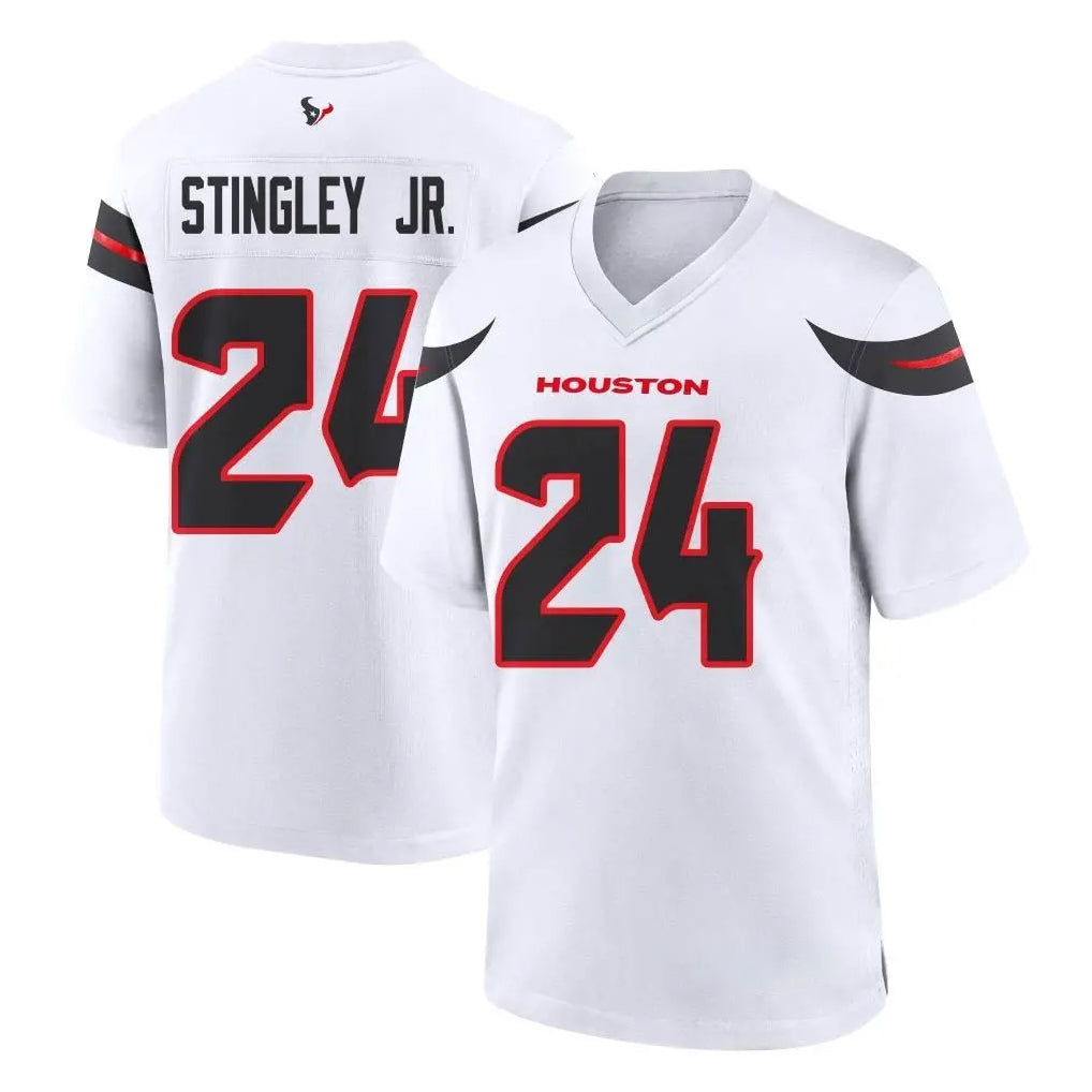 Pkot H.Texans #24 Derek Stingley Jr. Player White Home Game Stitched Jerseys
