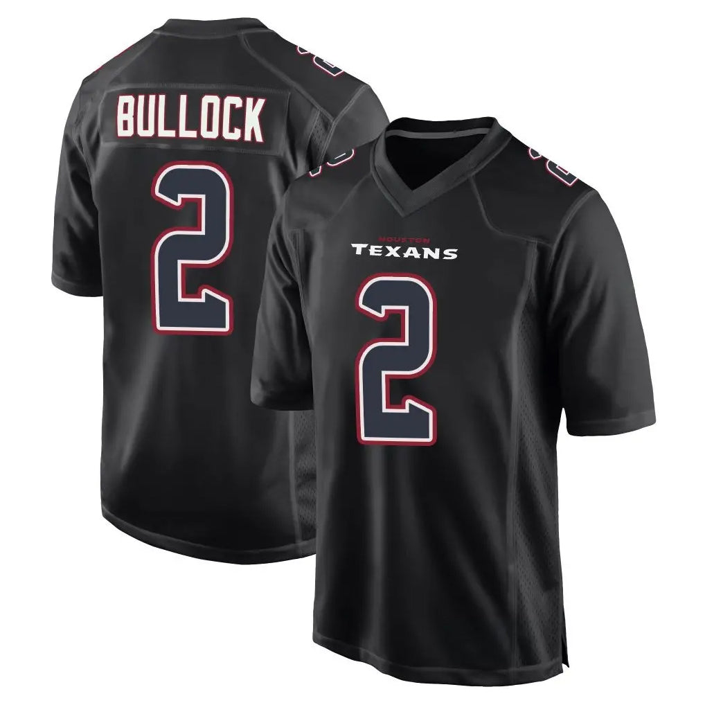 Pkot H.Texans #2 Calen Bullock Player Black Fashion Home Game Stitched Jerseys
