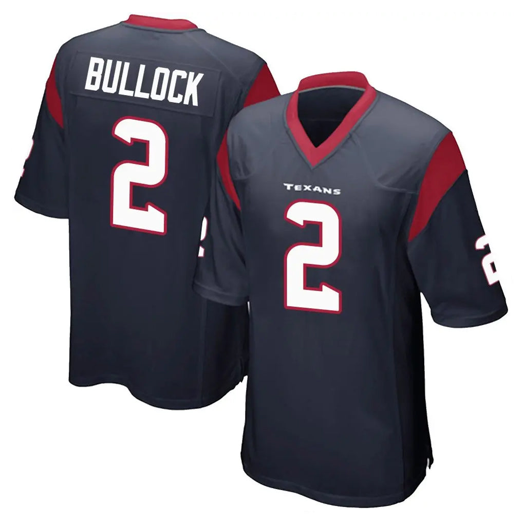 Pkot H.Texans #2 Calen Bullock Player Navy Home Game Stitched Jerseys