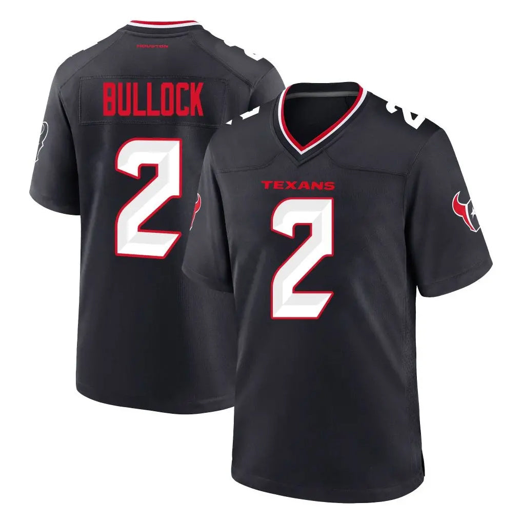Pkot H.Texans #2 Calen Bullock Player Navy Team Home Game Stitched Jerseys