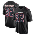 Pkot H.Texans #32 David Montgomery Player Black Fashion Home Game Stitched Jerseys