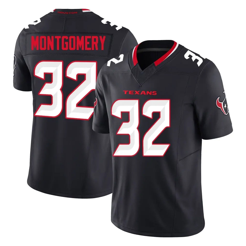 Pkot H.Texans #32 David Montgomery Player Navy Limited Alternate Vapor F.U.S.E. Home Game Stitched Jerseys