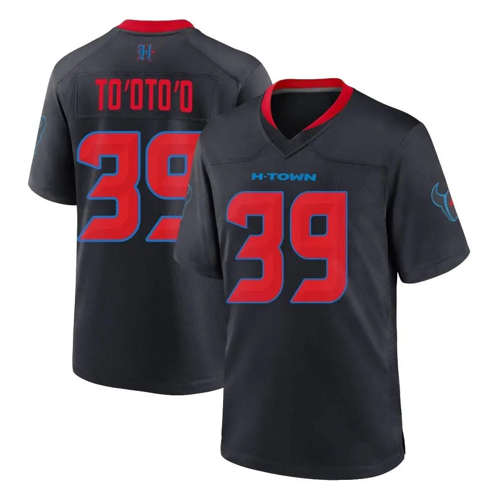 Pkot H.Texans #39 Henry To'oTo'o Player Navy 2nd Alternate Home Game Stitched Jerseys