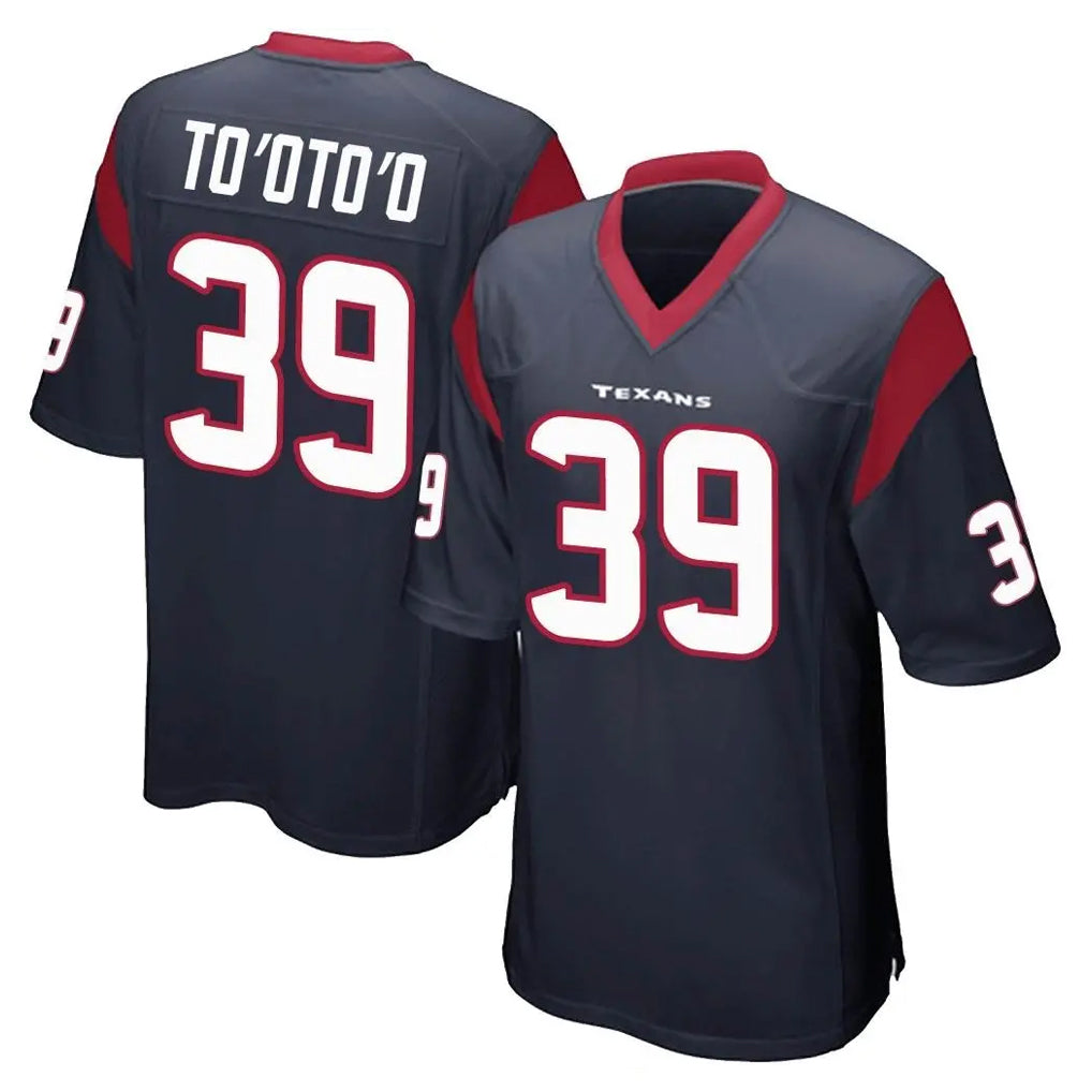 Pkot H.Texans #39 Henry To'oTo'o Player Navy Home Game Stitched Jerseys