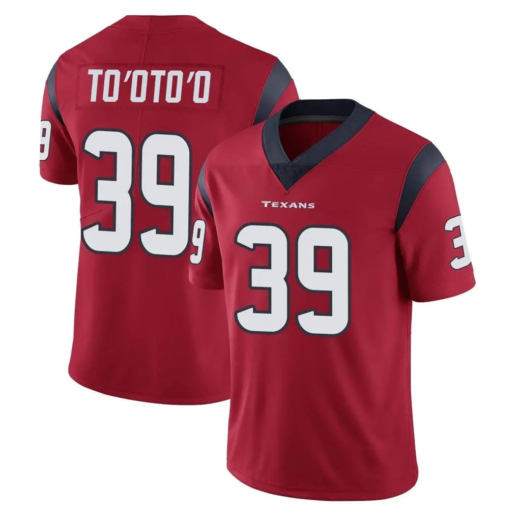 Pkot H.Texans #39 Henry To'oTo'o Player Red Limited Vapor Untouchable Home Game Stitched Jerseys