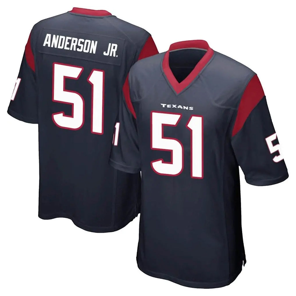 Pkot H.Texans #51 Will Anderson Jr. Player Navy Home Game Stitched Jerseys