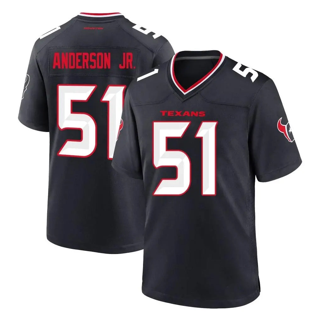 Pkot H.Texans #51 Will Anderson Jr. Player Navy Team Home Game Stitched Jerseys