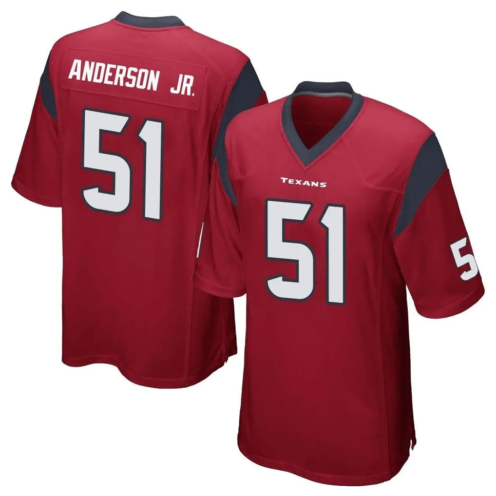 Pkot H.Texans #51 Will Anderson Jr. Player Red Home Game Stitched Jerseys