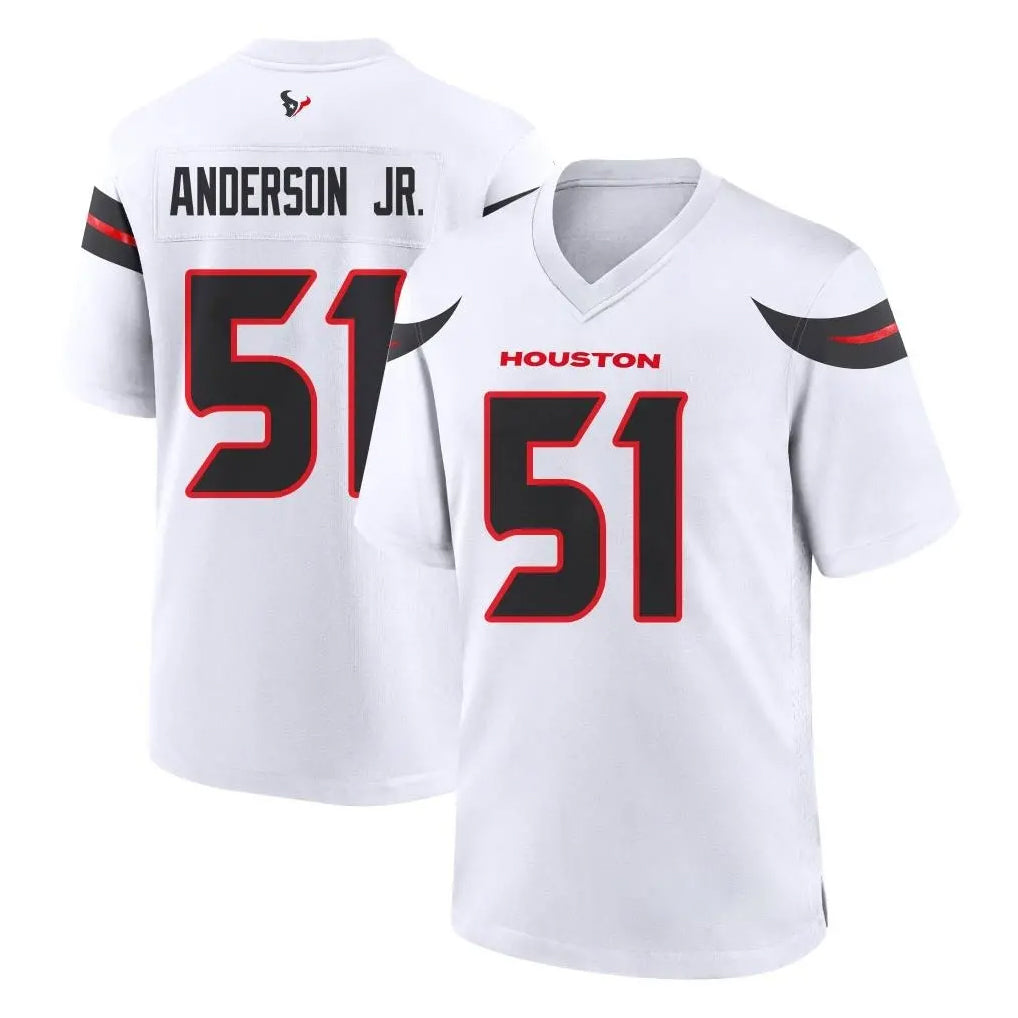 Pkot H.Texans #51 Will Anderson Jr. Player White Home Game Stitched Jerseys
