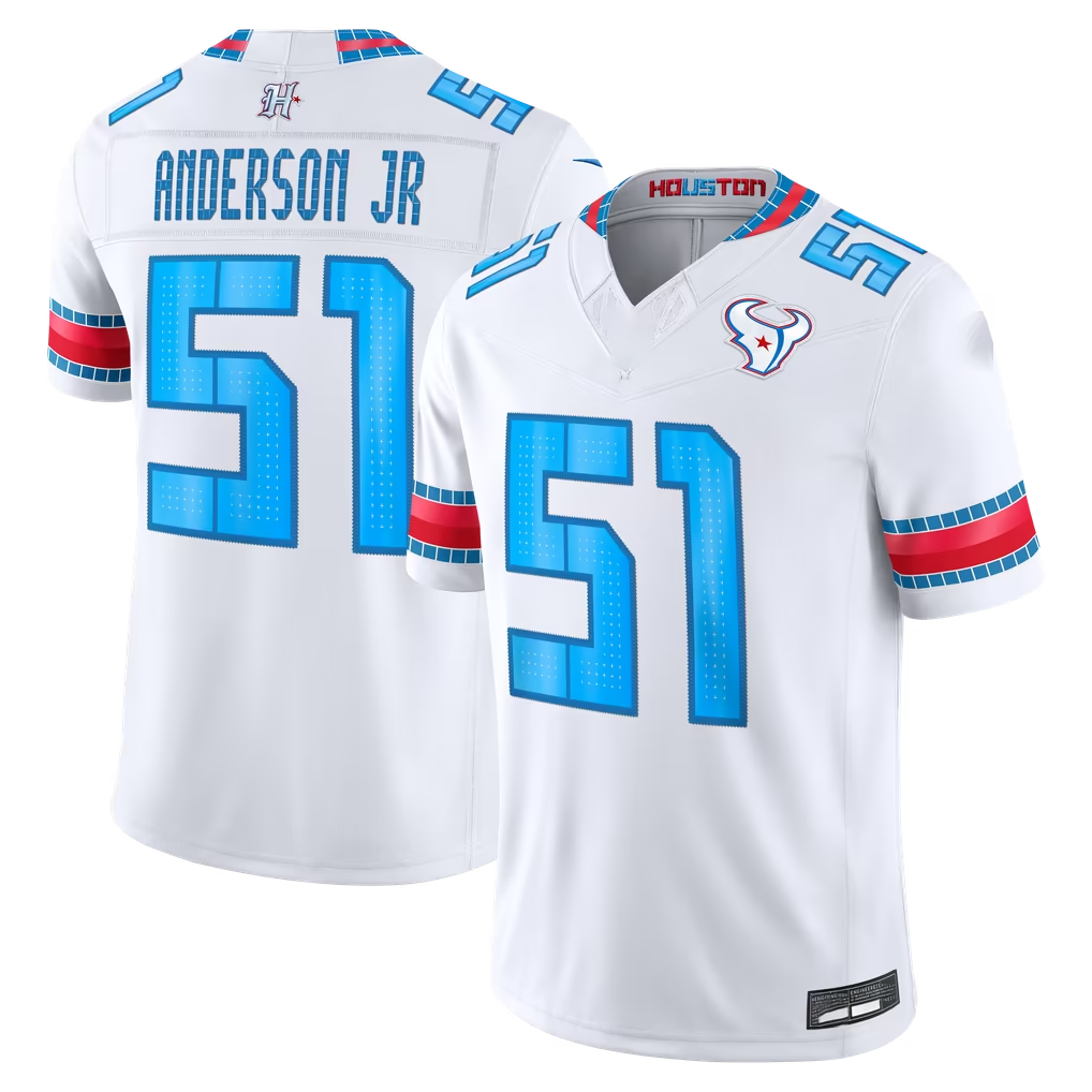 Pkot H.Texans #51 Will Anderson Jr. White 2026 Rivalries Collection Limited Stitched Jerseys