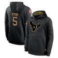 Pkot H.Texans #5 Jalen Pitre Player Black Salute to Service Hoodies Limited Game Stitched Jerseys