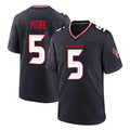 Pkot H.Texans #5 Jalen Pitre Player Navy Team Home Game Stitched Jerseys