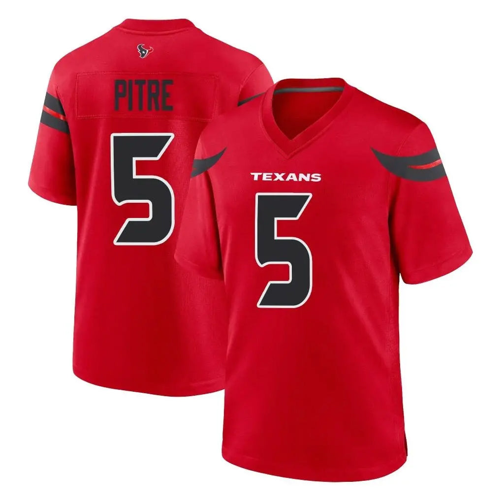 Pkot H.Texans #5 Jalen Pitre Player Red Alternate Home Game Stitched Jerseys