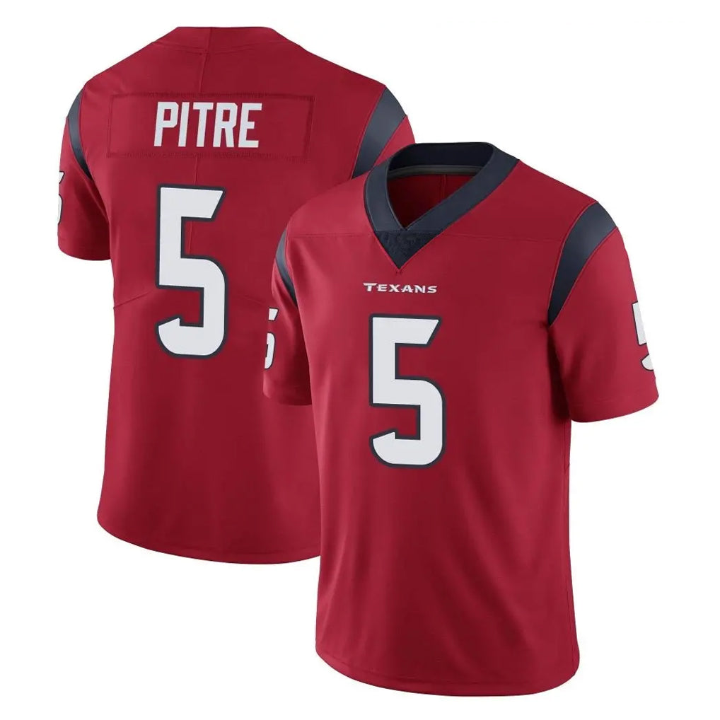 Pkot H.Texans #5 Jalen Pitre Player Red Limited Vapor Untouchable Home Game Stitched Jerseys
