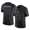 Pkot H.Texans #69 Ed Ingram Player Black Reflective Limited Game Stitched Jerseys