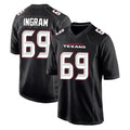 Pkot H.Texans #69 Ed Ingram Player Carbon Black Fashion Home Game Stitched Jerseys