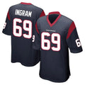 Pkot H.Texans #69 Ed Ingram Player Navy Home Game Stitched Jerseys