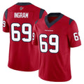 Pkot H.Texans #69 Ed Ingram Player Red Limited Vapor F.U.S.E. Home Game Stitched Jerseys