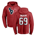 Pkot H.Texans #69 Ed Ingram Player Red Pro Line Pullover Hoodie Limited Game Stitched Jerseys
