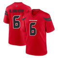Pkot H.Texans #6 Reed Blankenship Player Red Alternate Home Game Stitched Jerseys